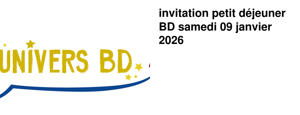 invitation petit d�jeuner BD samedi 09 janvier 2026